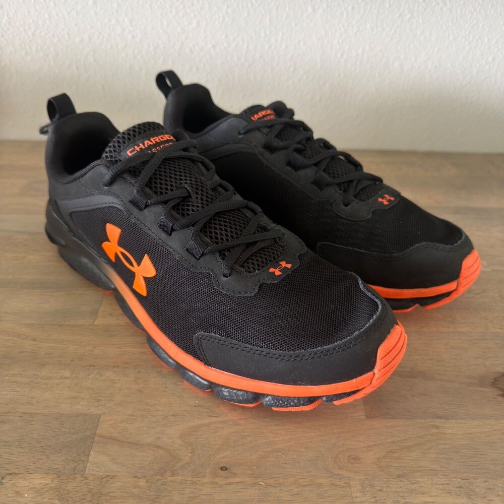Under Armour Charged Assert 9 Men’s 12 Black Orange Running Shoes